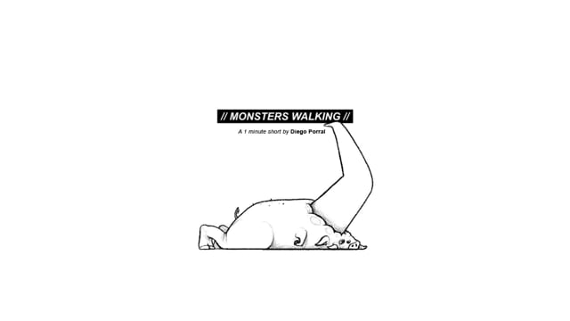 Monsters Walking. Cortometraje de animación de Diego Porral